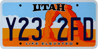 UT license plate Y232FD