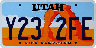 UT license plate Y232FE