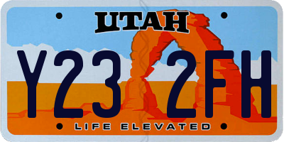 UT license plate Y232FH