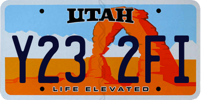 UT license plate Y232FI