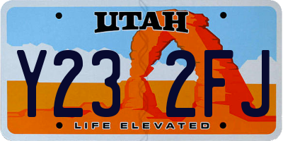 UT license plate Y232FJ