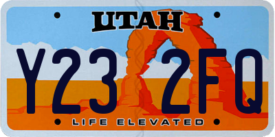 UT license plate Y232FQ