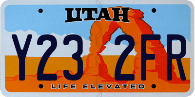 UT license plate Y232FR
