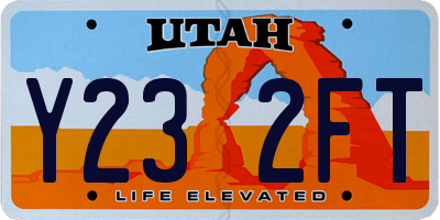UT license plate Y232FT