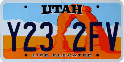UT license plate Y232FV