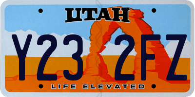UT license plate Y232FZ