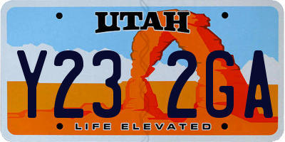 UT license plate Y232GA