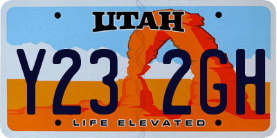 UT license plate Y232GH