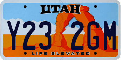 UT license plate Y232GM