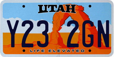 UT license plate Y232GN