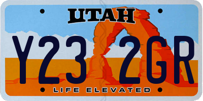 UT license plate Y232GR
