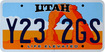 UT license plate Y232GS