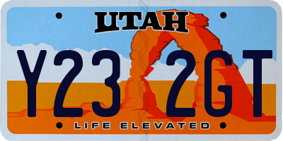 UT license plate Y232GT