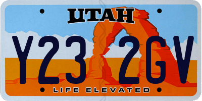 UT license plate Y232GV