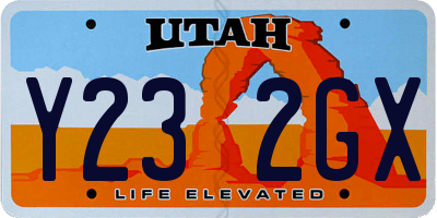 UT license plate Y232GX