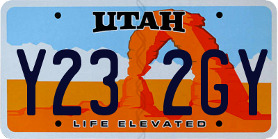 UT license plate Y232GY