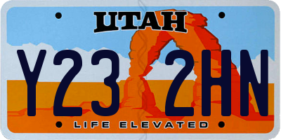 UT license plate Y232HN