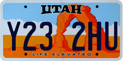 UT license plate Y232HU