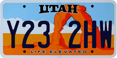 UT license plate Y232HW