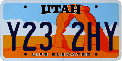 UT license plate Y232HY