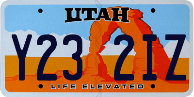 UT license plate Y232IZ