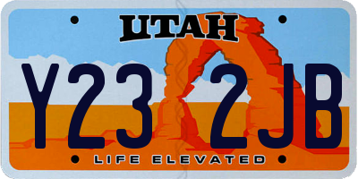 UT license plate Y232JB