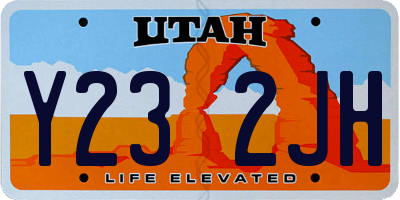 UT license plate Y232JH
