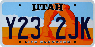 UT license plate Y232JK