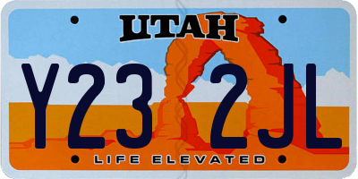 UT license plate Y232JL