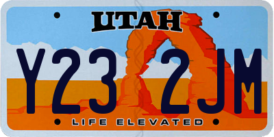 UT license plate Y232JM