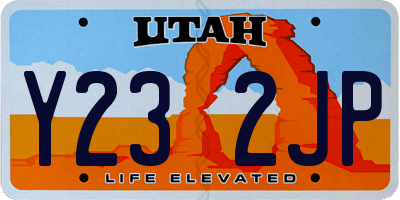 UT license plate Y232JP