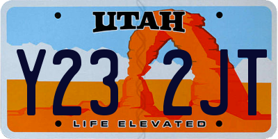 UT license plate Y232JT