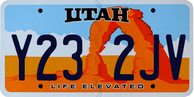 UT license plate Y232JV