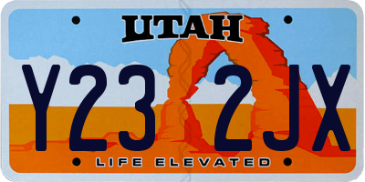 UT license plate Y232JX