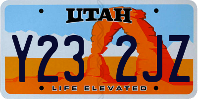 UT license plate Y232JZ