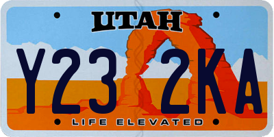 UT license plate Y232KA