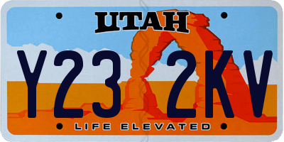 UT license plate Y232KV