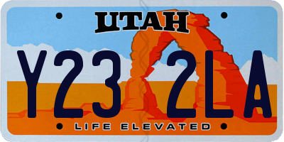 UT license plate Y232LA