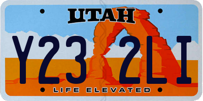 UT license plate Y232LI