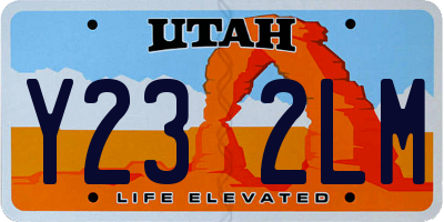 UT license plate Y232LM