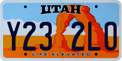 UT license plate Y232LO