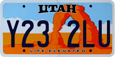 UT license plate Y232LU