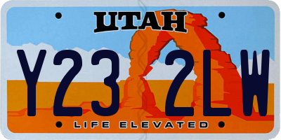 UT license plate Y232LW