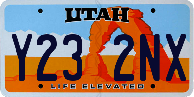 UT license plate Y232NX
