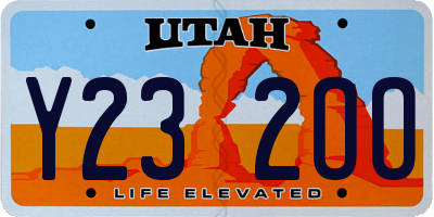 UT license plate Y232OO