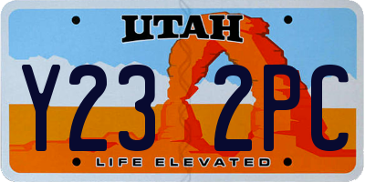 UT license plate Y232PC