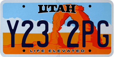 UT license plate Y232PG