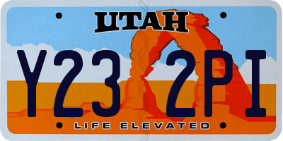 UT license plate Y232PI