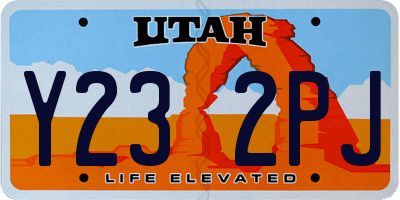 UT license plate Y232PJ