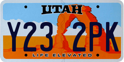 UT license plate Y232PK